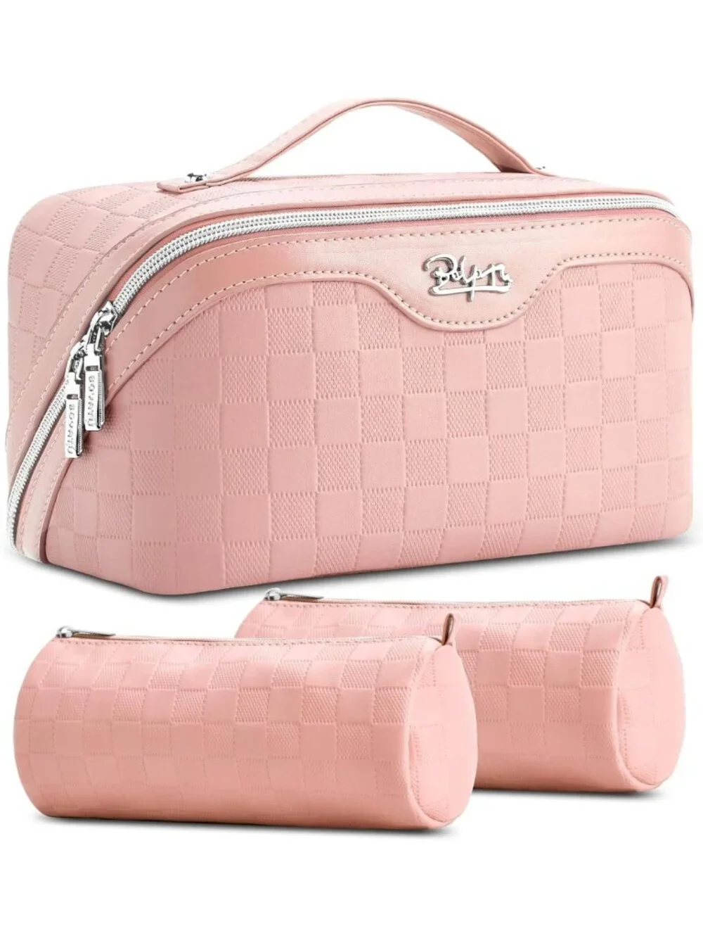 Large Capacity Travel Makeup Bag Set | 3 Pcs Organizer for Cosmetics